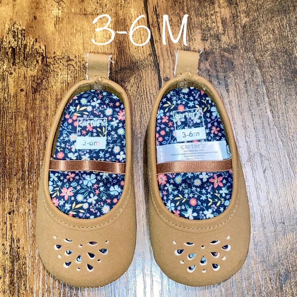 Carter’s Brown Baby Ballet Flats size 3-6Months New w/out Tags